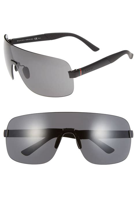 gucci studded plastic shield sunglasses|shield Gucci sunglasses men.